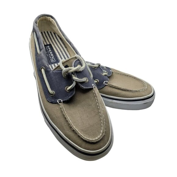 Sperry Top Sider Boat Shoe Mens 8 Blue Tan 0538207 Summer Yacht Club Dock Pool - Picture 12 of 13